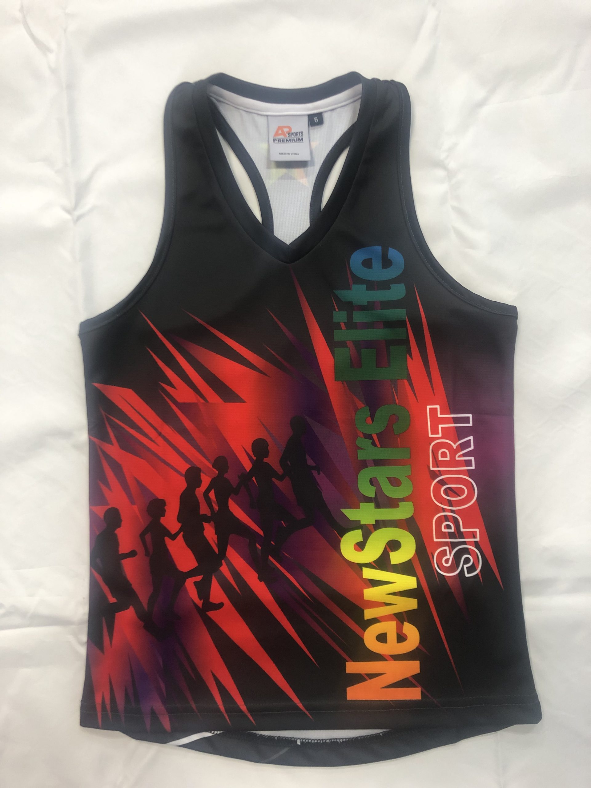 Newstars Elite V Neck with Racerback Singlet 1